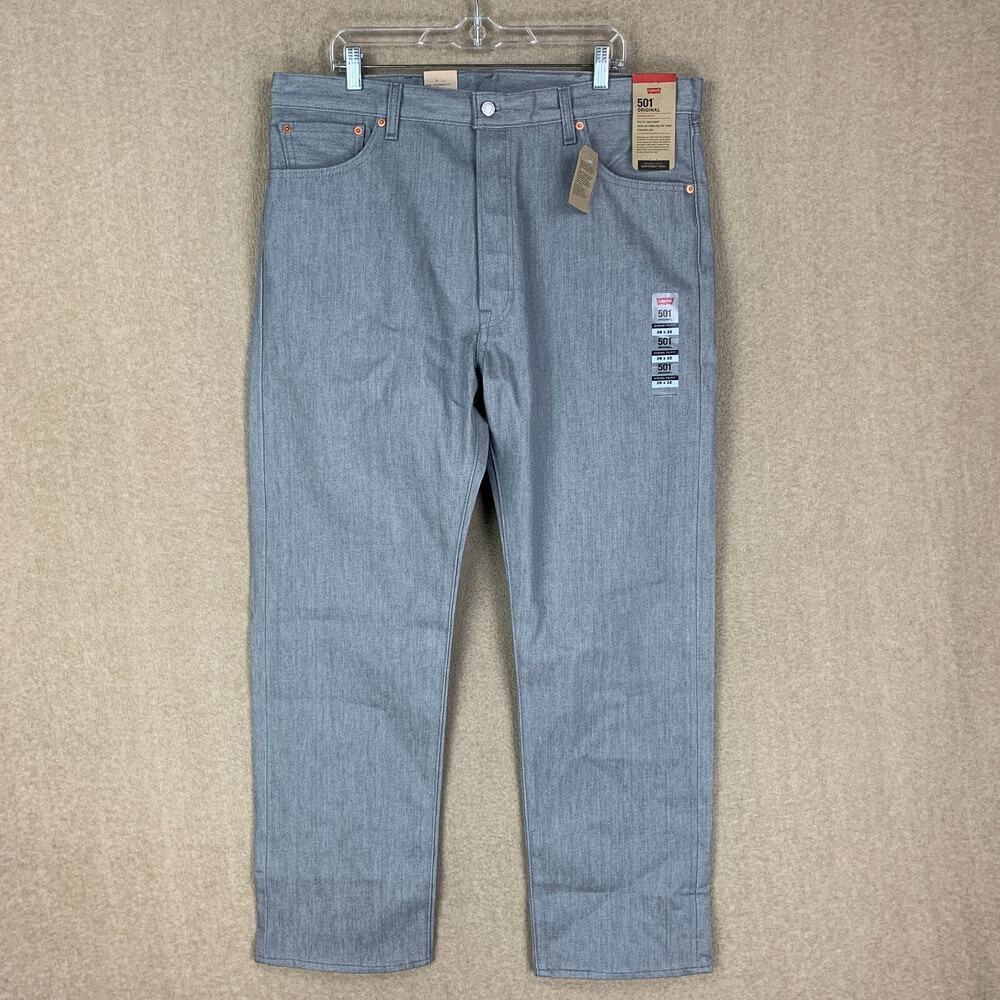 NEW! Levis 501xx Shrink to Fit Jeans 38x32 (40x32) Mens Straight Gray Button Fly